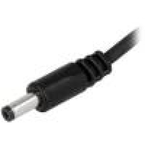Kabel 2x1mm2 vodiče,DC 4,8/1,7 zástrčka přímý černá 1,5m
