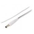 Kabel 2x0,5mm2 vodiče,DC 4,8/1,7 zástrčka přímý bílá 1,5m
