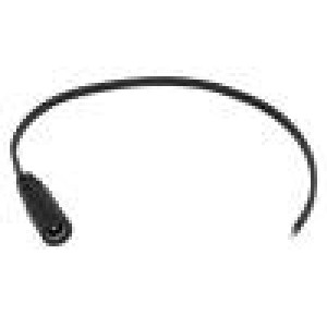 Kabel 2x0,5mm2 vodiče,DC 5,5/2,1 zásuvka přímý černá 0,2m