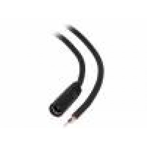 Kabel 2x1mm2 vodiče,DC 5,5/2,1 zásuvka přímý černá 1,5m