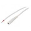 Kabel 1x1mm2 vodiče,DC 5,5/2,1 zásuvka přímý bílá 1,5m