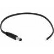 Kabel 2x0,5mm2 vodiče,DC 5,5/2,1 zástrčka přímý černá 1,5m