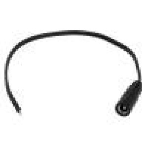 Kabel 2x0,5mm2 vodiče,DC 5,5/2,5 zásuvka přímý černá 0,2m