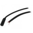 Kabel 2x1mm2 vodiče,DC 5,5/2,5 zásuvka přímý černá 1,5m