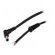 Kabel 2x1mm2 vodiče,DC 5,5/2,5 zástrčka úhlový černá 1,5m