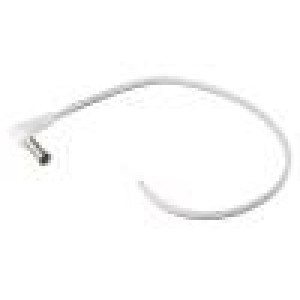 Kabel 2x0,5mm2 vodiče,DC 5,5/2,5 zástrčka úhlový bílá 1,5m