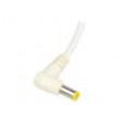 Kabel 2x1mm2 vodiče,DC 5,5/3,0CP zástrčka úhlový bílá 1,5m