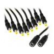 Kabel 2x0,5mm2 DC 5,5/2,1 zástrčka x5,DC 5,5/2,1 zásuvka