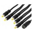 Kabel 2x0,5mm2 DC 5,5/2,1 zástrčka x5,DC 5,5/2,1 zásuvka