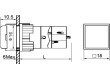 Přepínač tlačítkový 1-polohové SPDT 3A/250VAC 2A/24VDC modrá