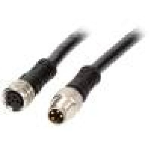 Kabel: pro snímače/automatizaci PIN: 4 1m zástrčka 3A PVC 30V