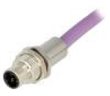 Konektor M12 vidlice PIN:5 kód B-Profibus s vodiči zásuvka