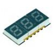 Zobrazovač LED SMD trojmístný 7-segmentový 10mm červená