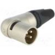 Zástrčka XLR vidlice PIN:3 úhlové 90° otočné na kabel pájení