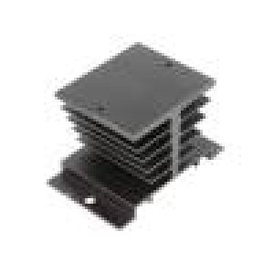 Heatsink: extruded Y for one phase solid state relays black