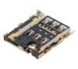 Konektor pro karty Nano SIM s tlačítkem SMT PIN:6