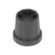 Knoflík s límcem plast Pr.hříd:6mm Ø16,5x19,2mm černá