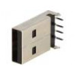 Zástrčka USB A na PCB THT PIN:4 úhlové 90° V: USB 2.0