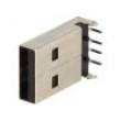 Zástrčka USB A na PCB THT PIN:4 úhlové 90° V: USB 2.0