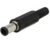 Zástrčka napájecí DC zásuvka 5,5/3,3/1mm s vývodkou na kabel