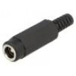 Zástrčka napájecí DC vidlice 5,5/2,1mm s vývodkou na kabel