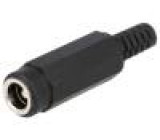 Zástrčka napájecí DC vidlice 5,5/2,5mm s vývodkou na kabel