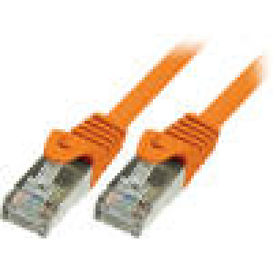 Patch kabel F/UTP 6 propojení 1:1 licna CCA PVC oranžová 1m