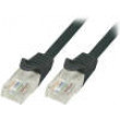 Patch cord U/UTP 6 lanko CCA PVC černá 7,5m 24AWG