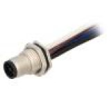 Konektor M12 0,15m vidlice PIN:4 kód T zásuvka zlacený IP67