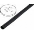 Heat shrink sleeve glued 2: 1 6.4mm black polyolefine reel