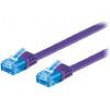 Patch cord U/UTP 6a lanko Cu PVC fialová 0,5m 32AWG