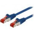 Patch cord S/FTP 6 lanko CCA PVC modrá 0,25m 27AWG