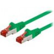 Patch cord S/FTP 6 lanko CCA PVC zelená 0,25m 27AWG