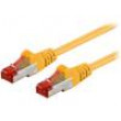 Patch cord S/FTP 6 lanko CCA PVC žlutá 0,25m 27AWG