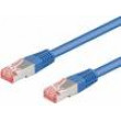 Patch cord S/FTP 6 lanko Cu LSZH modrá 0,25m 28AWG