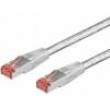 Patch cord S/FTP 6 lanko Cu LSZH průhledná 0,25m 28AWG