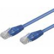 Patch cord U/UTP 6 lanko CCA PVC modrá 0,25m 24AWG