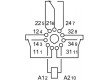 Relé elektromagnetické 3PDT 10A/250VAC Ikontaktů max:20A