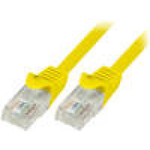 Patch cord U/UTP 5e lanko CCA PVC žlutá 10m 26AWG