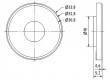 Reproduktor miniaturní 1W 8Ω Ø33,8x5,2mm 320Hz