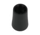 Knoflík kónická termoplast Pr.hříd:6mm Ø12x17mm černá