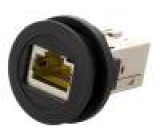 Zásuvka RJ45 22mm IP20 barva černá -25÷70°C Ø22,3mm