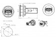 Zásuvka USB 2.0 A/A 22mm IP20 barva černá -25÷70°C Ø22,3mm