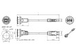 Zásuvka USB 3.0 A/A 22mm IP20 barva černá -25÷70°C