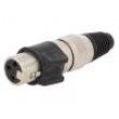 Zástrčka XLR zásuvka PIN:3 přímý na kabel pájení 3,5÷8mm 16A