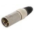 Zástrčka XLR vidlice PIN:3 přímý na kabel pájení 3,5÷8mm 16A
