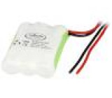 Akum: Ni-MH AA 3,6V 1600mAh Výv: vodiče 250mm 43,8x52,2x14,8mm