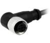 Konektor M12 0,5m zásuvka PIN:4 úhlové 90° s kabelem vodiče