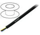 Kabel licna Cu 5G0,75mm2 černá PVC 300/500V HELUTHERM® 120