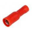Konektor kulatý zásuvka Ø:4mm 0,25÷1,5mm2 krimpovací červená